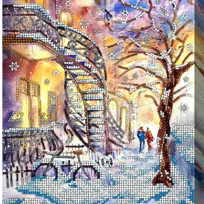 фото: картина для вышивки бисером Зима в городе