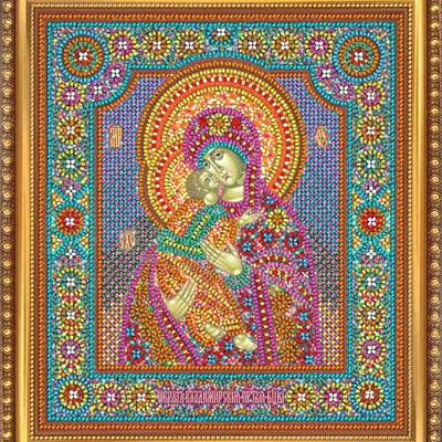 изображение: икона Владимирская БМ для вышивки бисером