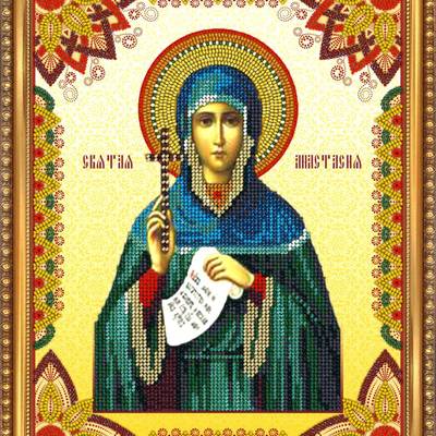 Изображение: икона для вышивки бисером Св. Анастасия