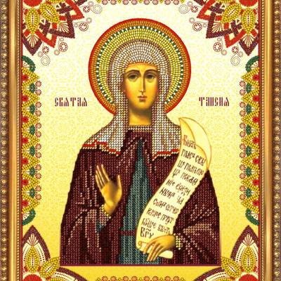 Изображение: икона для вышивки бисером Св. Таисия