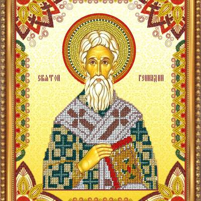 Изображение: икона для вышивки бисером Св. Геннадий