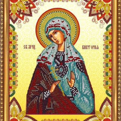 Изображение: икона для вышивки бисером Св. Виктория