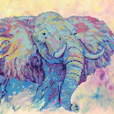 фото: картина для вышивки бисером Африканский слон