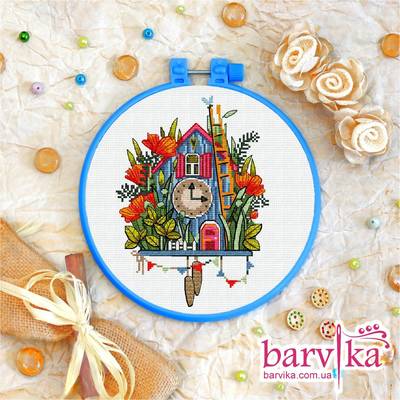 фото: картина для вышивки крестиком на декоративных пяльцах, Часы фото: картина для вышивки крестиком на декоративных пяльцах, Часы