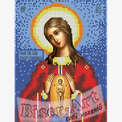 Описание: Набор вышивки бисером Картины Бисером Р-401 Икона Божией Матери Помощница в родах