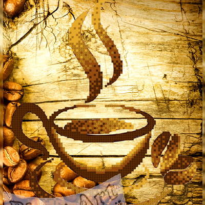 фото: схема для вышивки бисером, Кофе