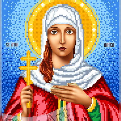 изображение: именная икона Святая Лариса для вышивки бисером или крестом