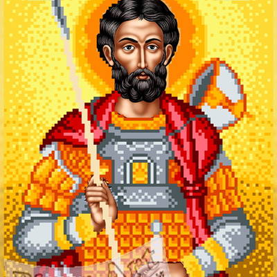 изображение: именная икона Святой Иоанн для вышивки бисером или крестом