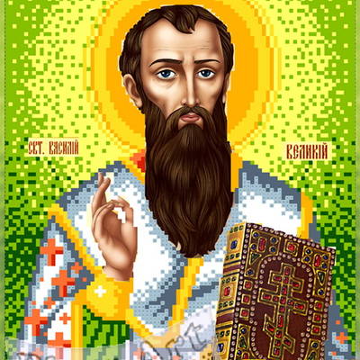 изображение: именная икона Святой Василий для вышивки бисером или крестом