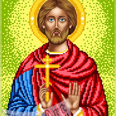 изображение: именная икона Святой Евгений для вышивки бисером или крестом