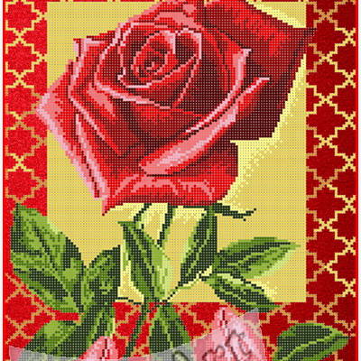 фото: схема для вышивки бисером, Роза
