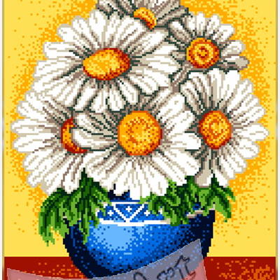 фото: схема для вышивки бисером, Ромашки фото: схема для вышивки бисером, Ромашки