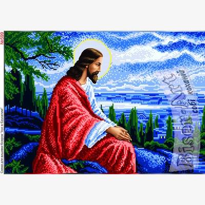 фото: схема для вышивки бисером или крестиком, Иисус в Иерусалиме