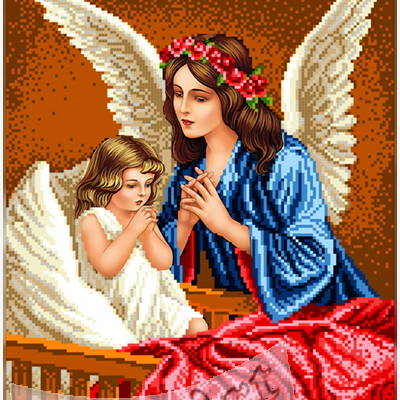 фото: схема для вышивки бисером или крестиком, Ангел