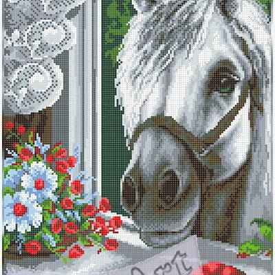 М-426 Набор для вышивки крестом Свадебные лошади