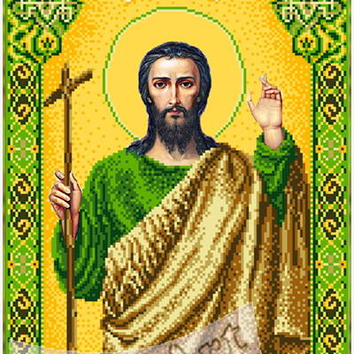 изображение: икона Иоанн Предтеча для вышивки бисером или нитками