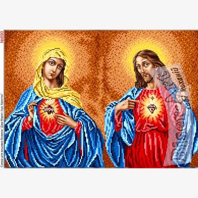 изображение: икона Дева Мария и Иисус Христос для вышивки бисером или нитками
