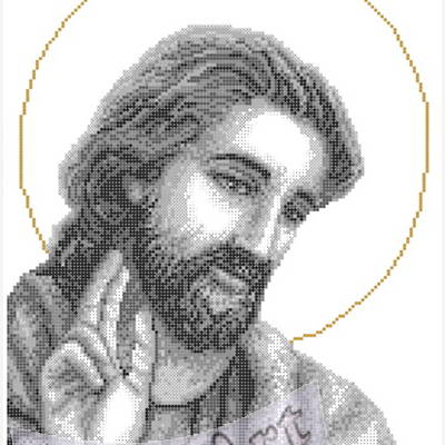 фото: схема для вышивки бисером, Иисус