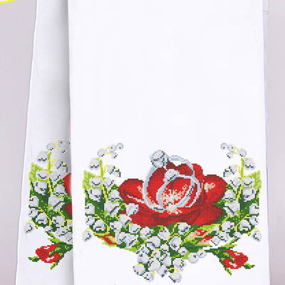 фото: рушник свадебный для вышивания бисером или крестиком
