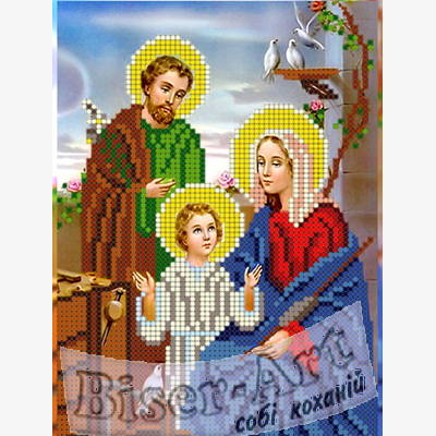 фото: схема для вышивки бисером или крестиком, Святое семейство