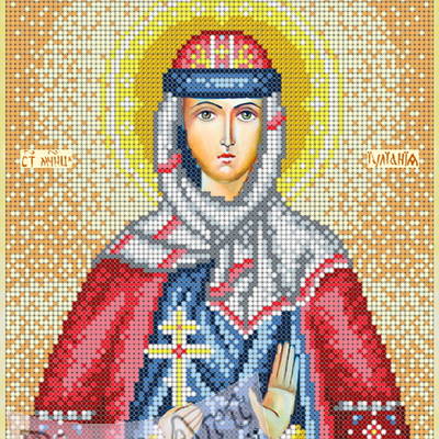 изображение: икона Святая Ульяна, вышитая бисером