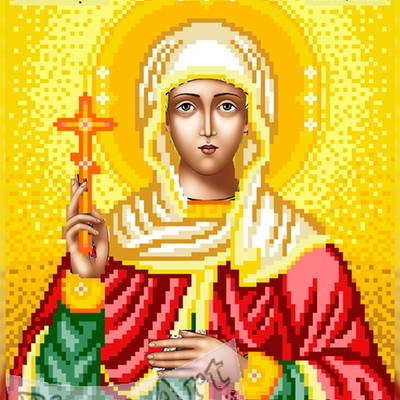 изображение: икона Святая Виктория, вышитая бисером