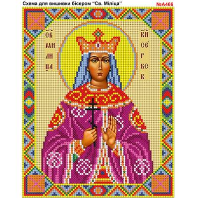 изображение: икона Святая Милица, вышитая бисером