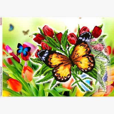 фото: схема для вышивки бисером или крестиком, Мотылёк