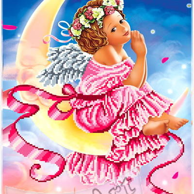 фото: схема для вышивки бисером или крестиком, Ангел Хранитель фото: схема для вышивки бисером или крестиком, Ангел Хранитель