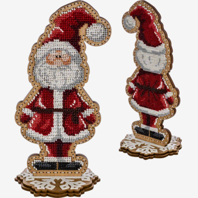 фото: набор для вышивки бисером по дереву, Санта Клаус
