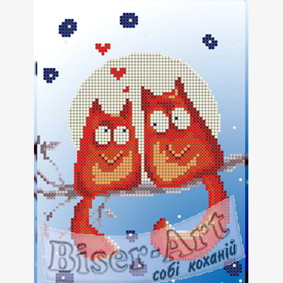 фото: схема для вышивки бисером или крестиком, Пара кошек