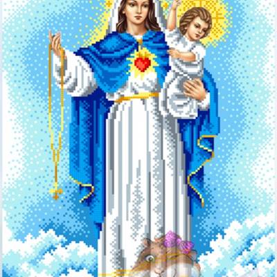 фото: схема для вышивки бисером или нитками, Святая Мария