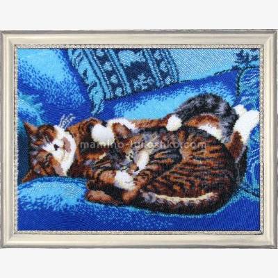Набор для вышивки бисером Спящие котята