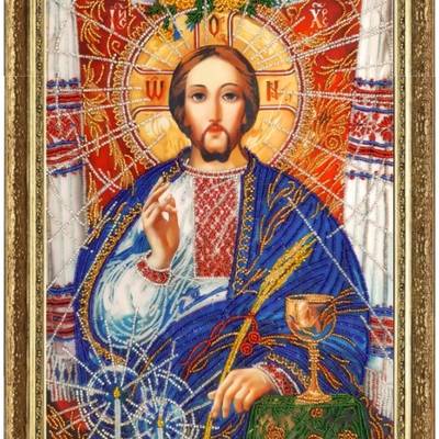 изображение: икона для вышивки бисером Христос Спаситель
