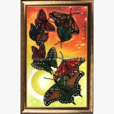 Схема для вышивки бисером Вальс бабочек