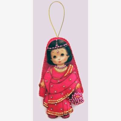 Набор для создания игрушки из фетра Кукла. Индия