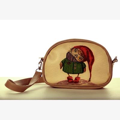 фото: сумка для вышивки бисером Совушка в шапочке