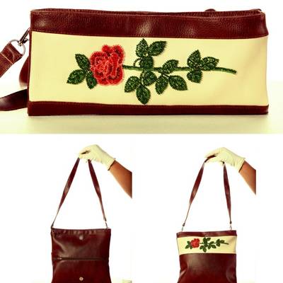 фото: сумка-клатч для вышивки бисером Роза