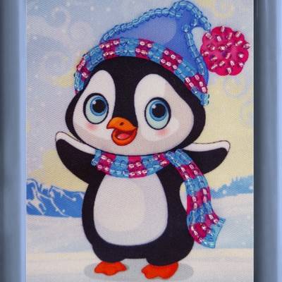 фото: картина для вышивки бисером Пингвин