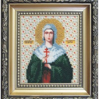 изображение: вышитая бисером Икона святая мученица Дарья