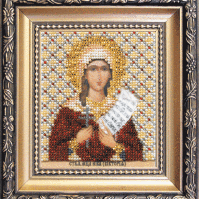 Набор для вышивки бисером Икона святая мученица Ника (Виктория)
