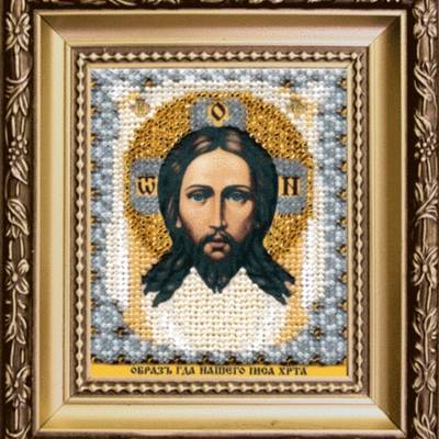 изображение: вышитая бисером Образ Господа Нашего Иисуса Христа