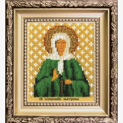 изображение: вышитая бисером Икона святая блаженная Матрона Московская