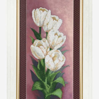 Набор для вышивки бисером Белоснежные тюльпаны
