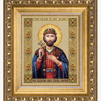 Набор со стразами Икона святого благоверного великого князя Георгия (Юрия) Всеволодовича Владимирского