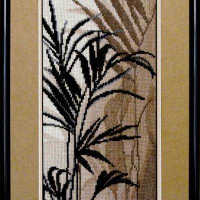 Набор для вышивки крестиком Триптих Пальмовые листья