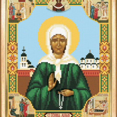 Схема для вышивки бисером Икона Святая Блаженная Матрона Московская