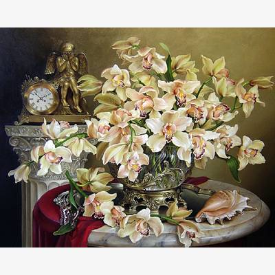 фото: картина для вышивки в алмазной технике, Великолепие орхидей