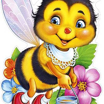 фото: картина в алмазной технике, Пчелка с медом
