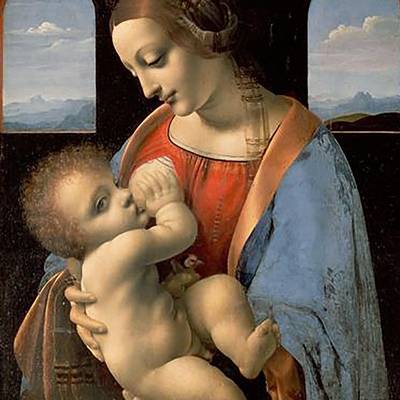 фото: картина для вышивки в алмазной технике, Богородица с младенцем Художник Leonardo da Vinci